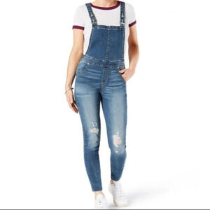 DENIZEN from Levi's Skinny Overalls Distressed size XS side zipper